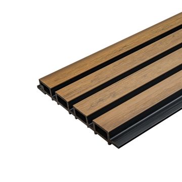 Venkovní Lamelový Obklad Premium Zlatý Dub / Černý – 2,9 m