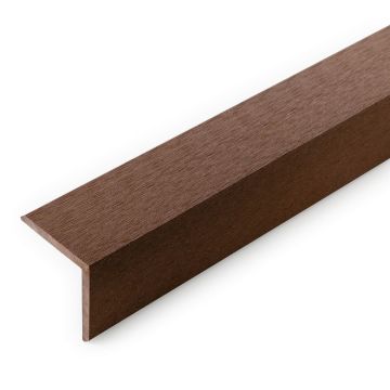 Kompozitní Rohová Lišta Classic Tmavě Hnědá 50×50 mm – 2,4 m