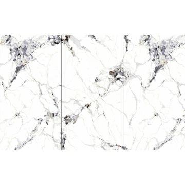 Panel stěnový SPC Mramor Carrara Bílý Lesklý 280 x 360 cm 4 mm - sada 3 ks (ABC)