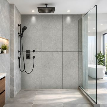 Panel stěnový SPC Kámen Limestone Šedý Mat 60 x 120 cm 4 mm