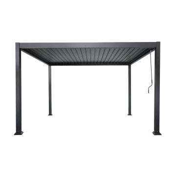 Hliníková zahradní pergola s nastavitelnou střechou Antracit 3 x 3 m