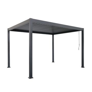 Hliníková zahradní pergola s nastavitelnou střechou Antracit 3 x 4 m