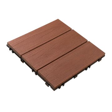 WPC Terasová Dlaždice 3D Solid Mahagon 30 x 30 x 2,5 cm