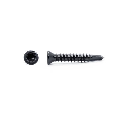 Samořezný šroub 4 x 25 mm z nerezové oceli Černý – 200 ks
