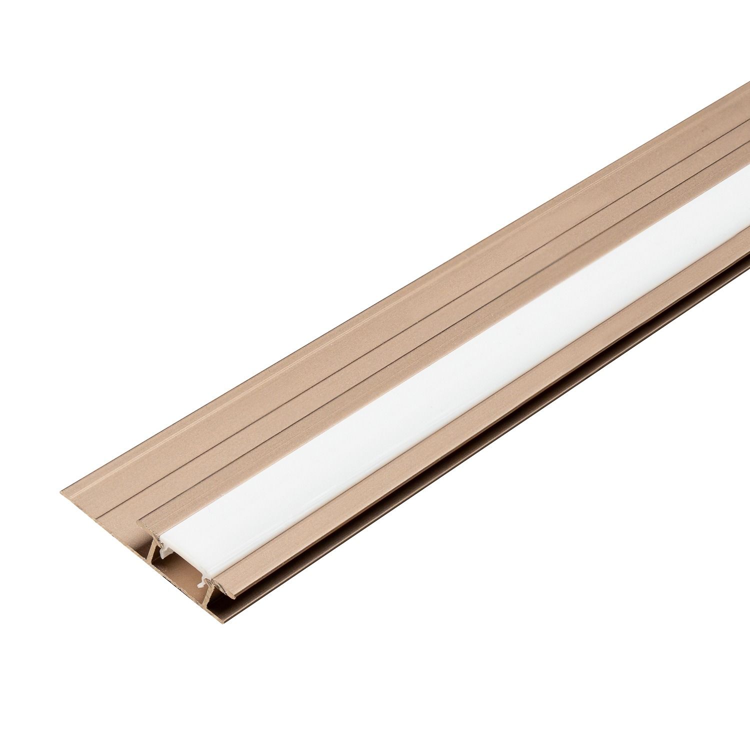 Hliníkový LED spojovací profil 4,5 mm pro nástěnné panely Měděný Mat – 2,9 m Hliníkový LED spojovací profil 4,5 mm pro nástěnné panely Měděný Mat – 2,9 m