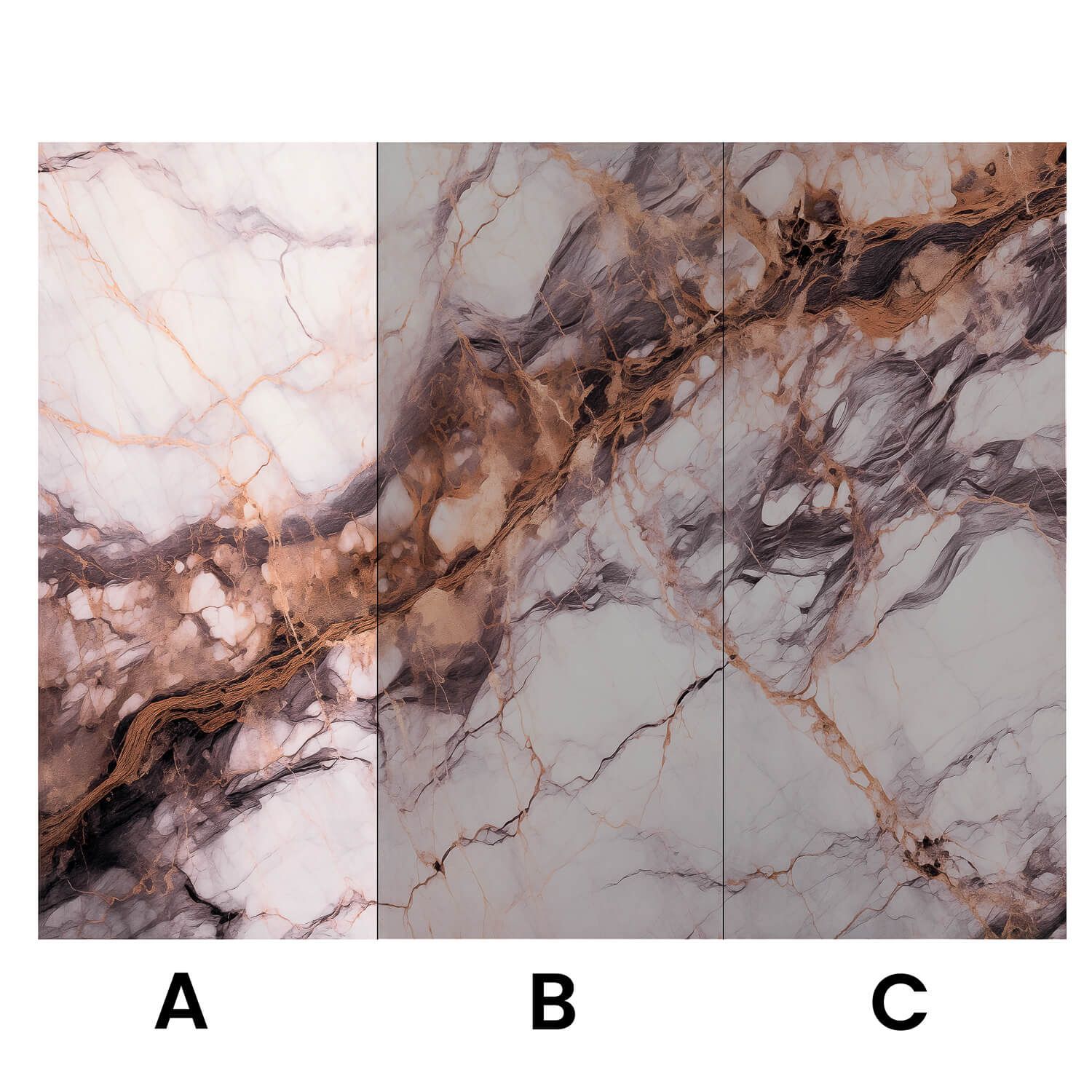 Panel stěnový XXL Breccia Měděný Lesklý 120 x 280 cm 3 mm (A)