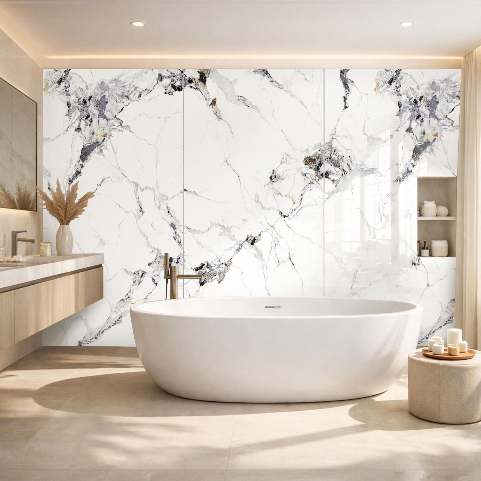 Panel stěnový SPC Mramor Carrara Bílý Lesklý 120 x 280 cm 4 mm (C)