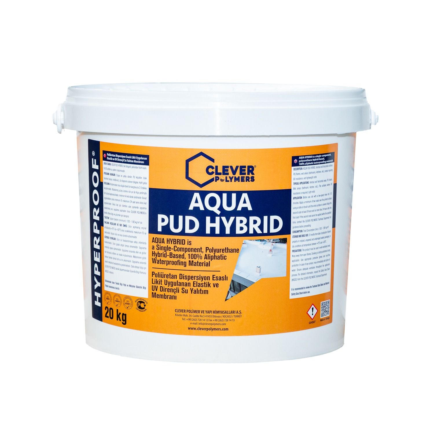Jednokomponentní polyuretanová hydroizolace CLEVER AQUA PUD HYBRID – 20 kg Jednokomponentní polyuretanová hydroizolace CLEVER AQUA PUD HYBRID – 20 kg