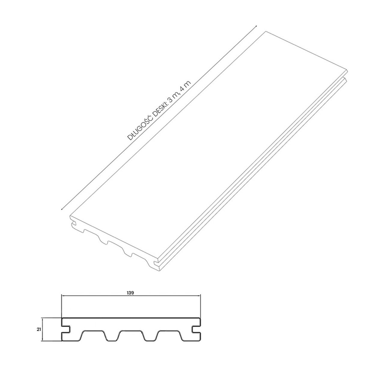 Deska Tarasowa Kompozytowa Solid Prestige Premium Dąb Winchester – dł. 3 m