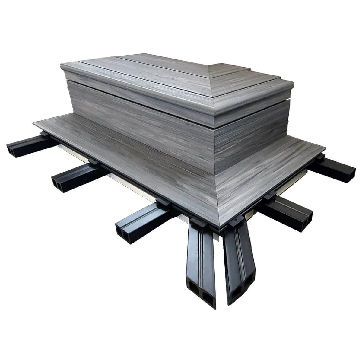 Deska kompozytowa zakończeniowa schodowa Premium Teak – dł. 2,8 m