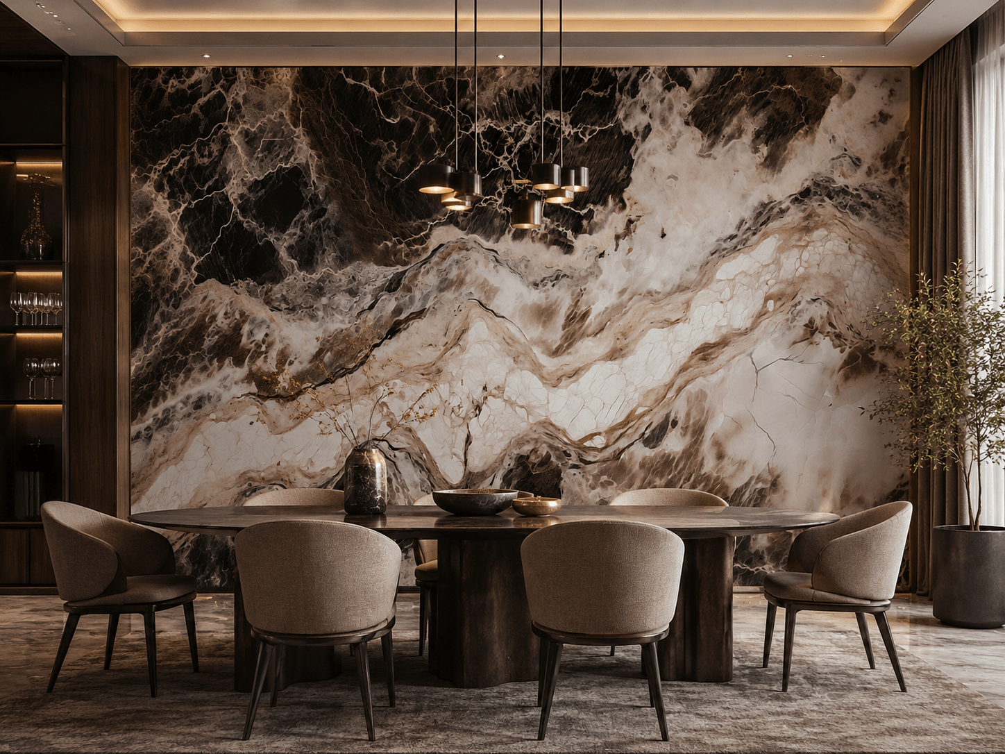 Panel stěnový XXL Emperador Černý Lesklý 120 x 280 cm 3 mm – sada 3 ks (ABC)