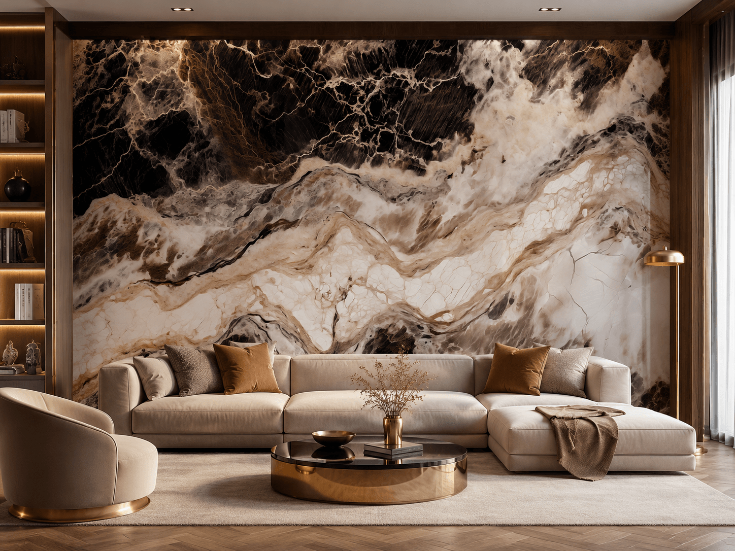 Panel stěnový XXL Emperador Černý Lesklý 120 x 280 cm 3 mm – sada 3 ks (ABC)