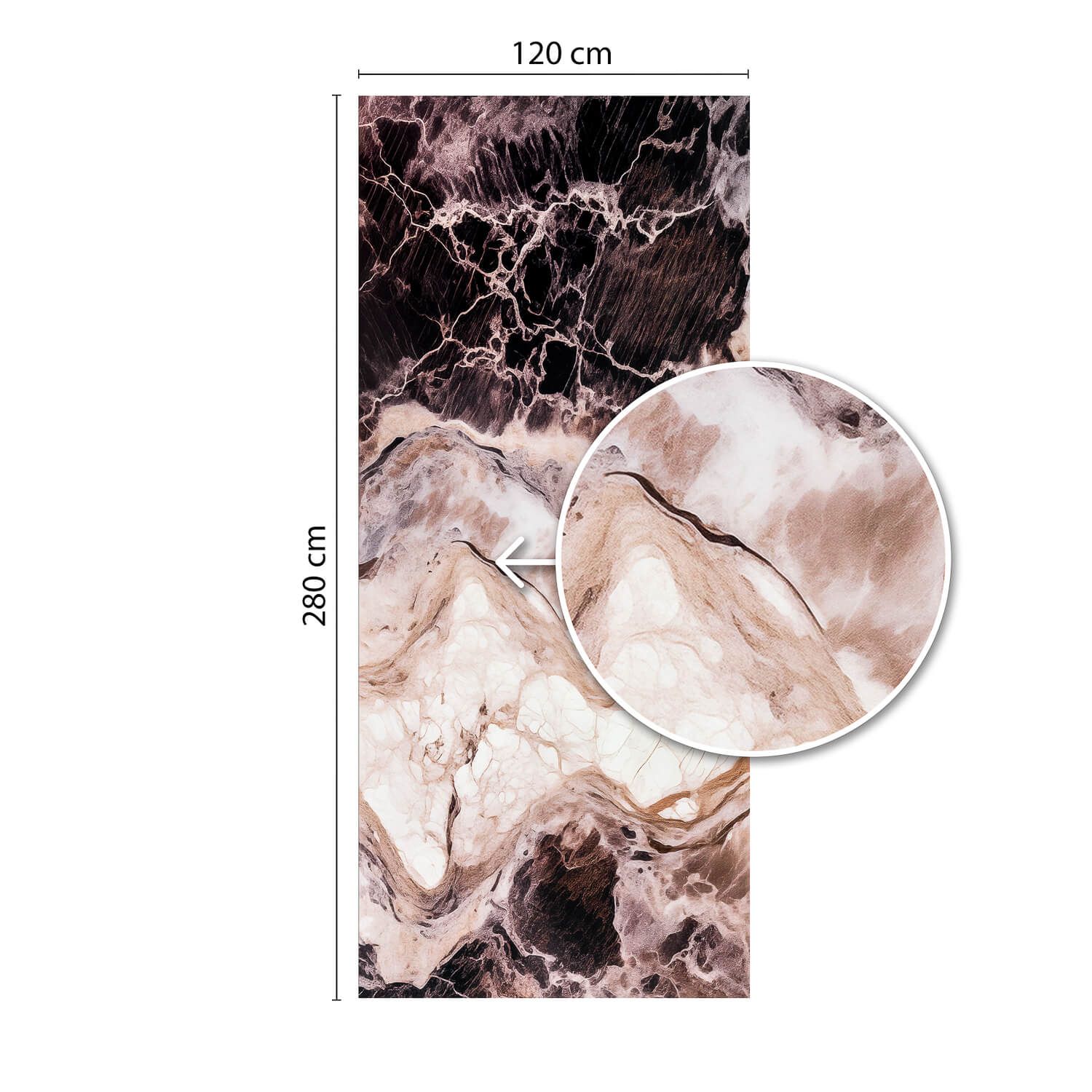 Panel stěnový XXL Emperador Černý Lesklý 120 x 280 cm 3 mm (B)
