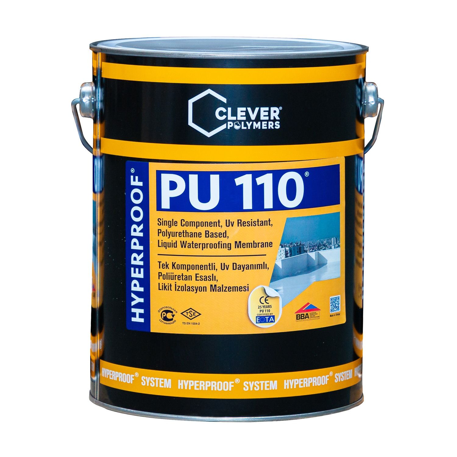 Jednokomponentní polyuretanová hydroizolace CLEVER PU110 – 5 kg Jednokomponentní polyuretanová hydroizolace CLEVER PU110 – 5 kg