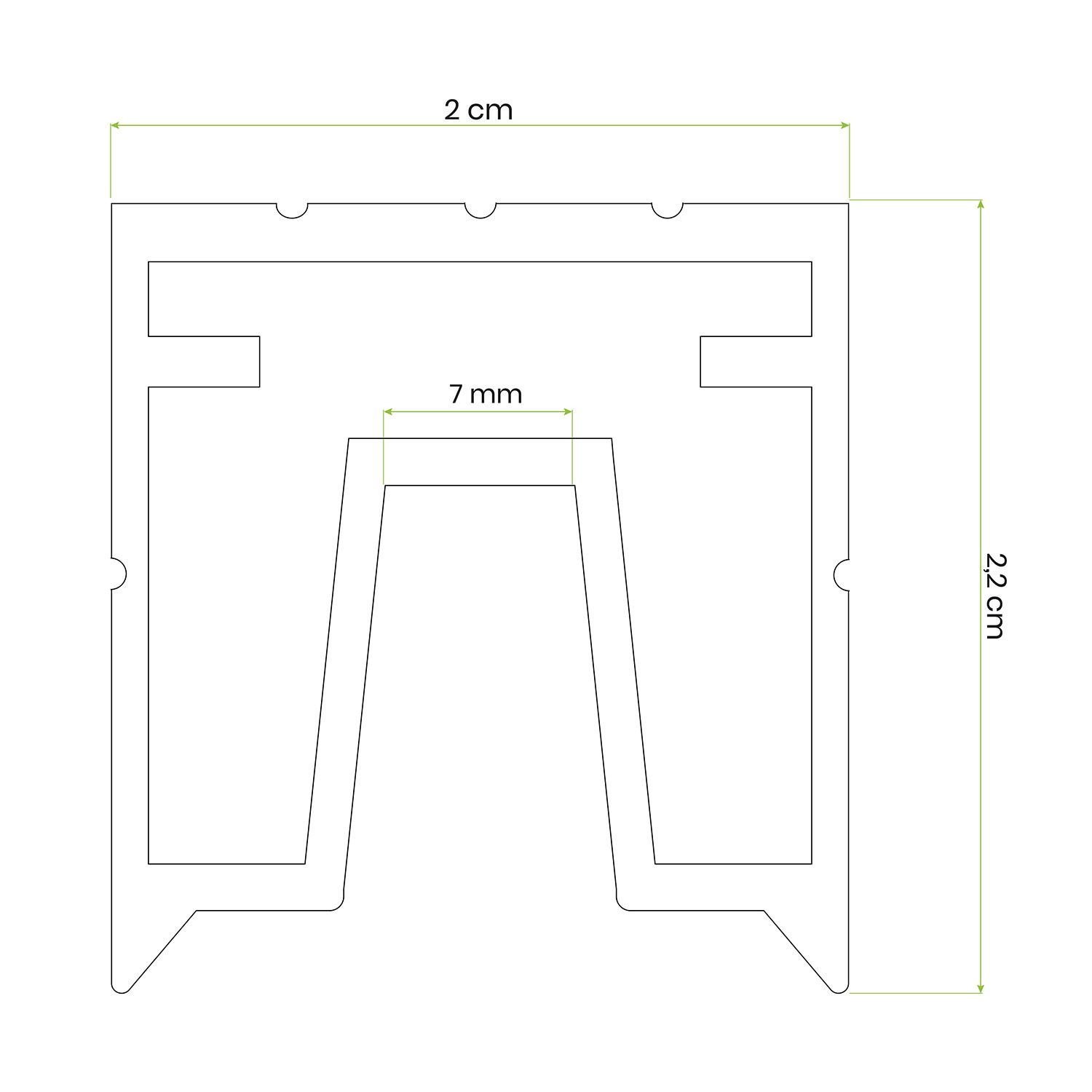 Listwa pozioma górna Antracyt do ogrodzenia 3D Premium – dł. 1,8 m