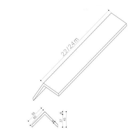 Kompozitní Rohová Lišta Standard/3D Antracit 60x60mm – 2,4 m Kompozitní Rohová Lišta Standard/3D Antracit 60x60mm – 2,4 m