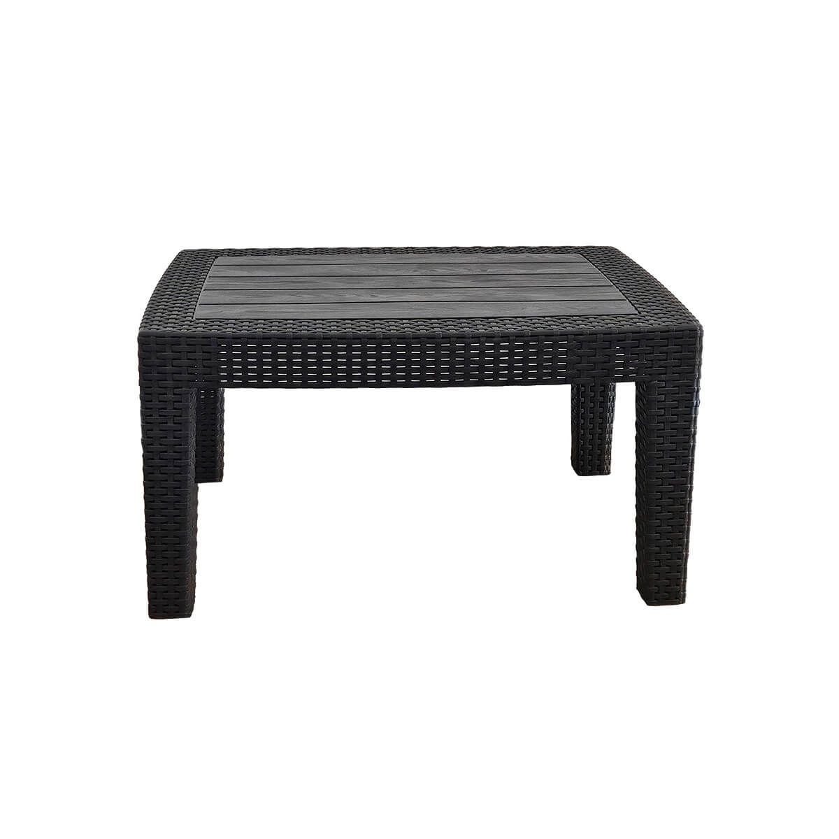 Zestaw Mebli Ogrodowych z technorattanu 4-osobowy Aura Antracyt