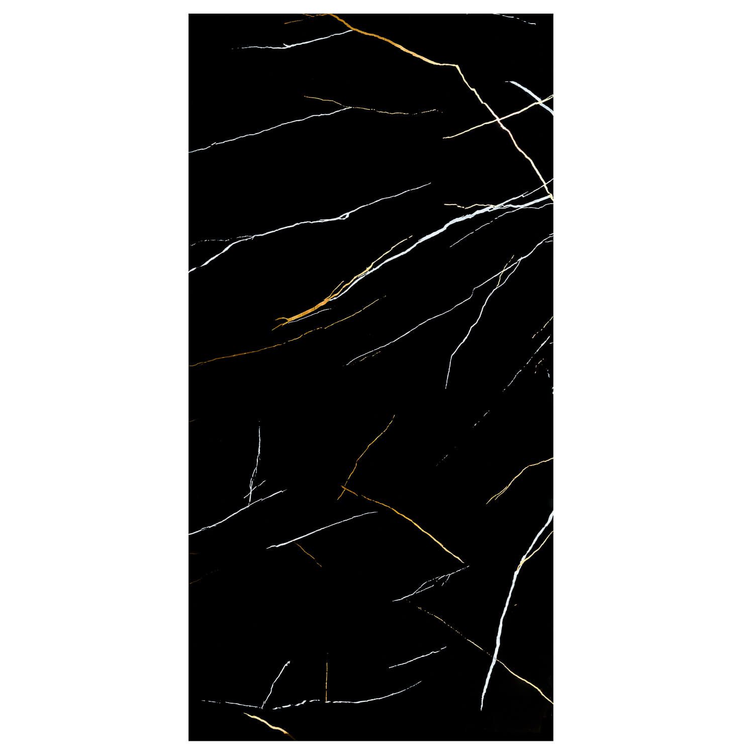 Panel stěnový SPC Mramor Marquina Černý Lesklý 120 x 280 cm 4 mm Panel stěnový SPC Mramor Marquina Černý Lesklý 120 x 280 cm 4 mm