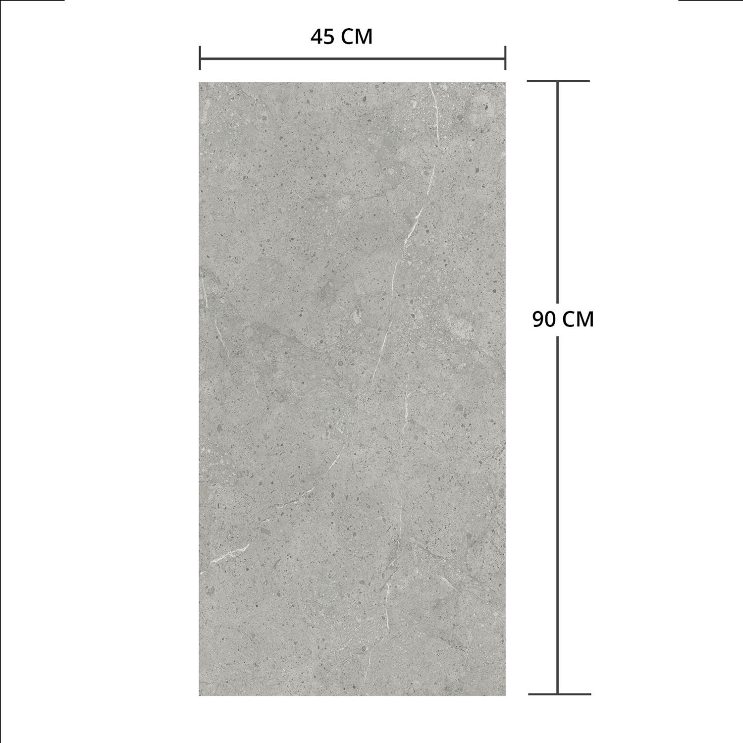 Vinylový podlahový panel SPC Kámen Limestone Šedý Mat 45 × 90 cm 4 mm