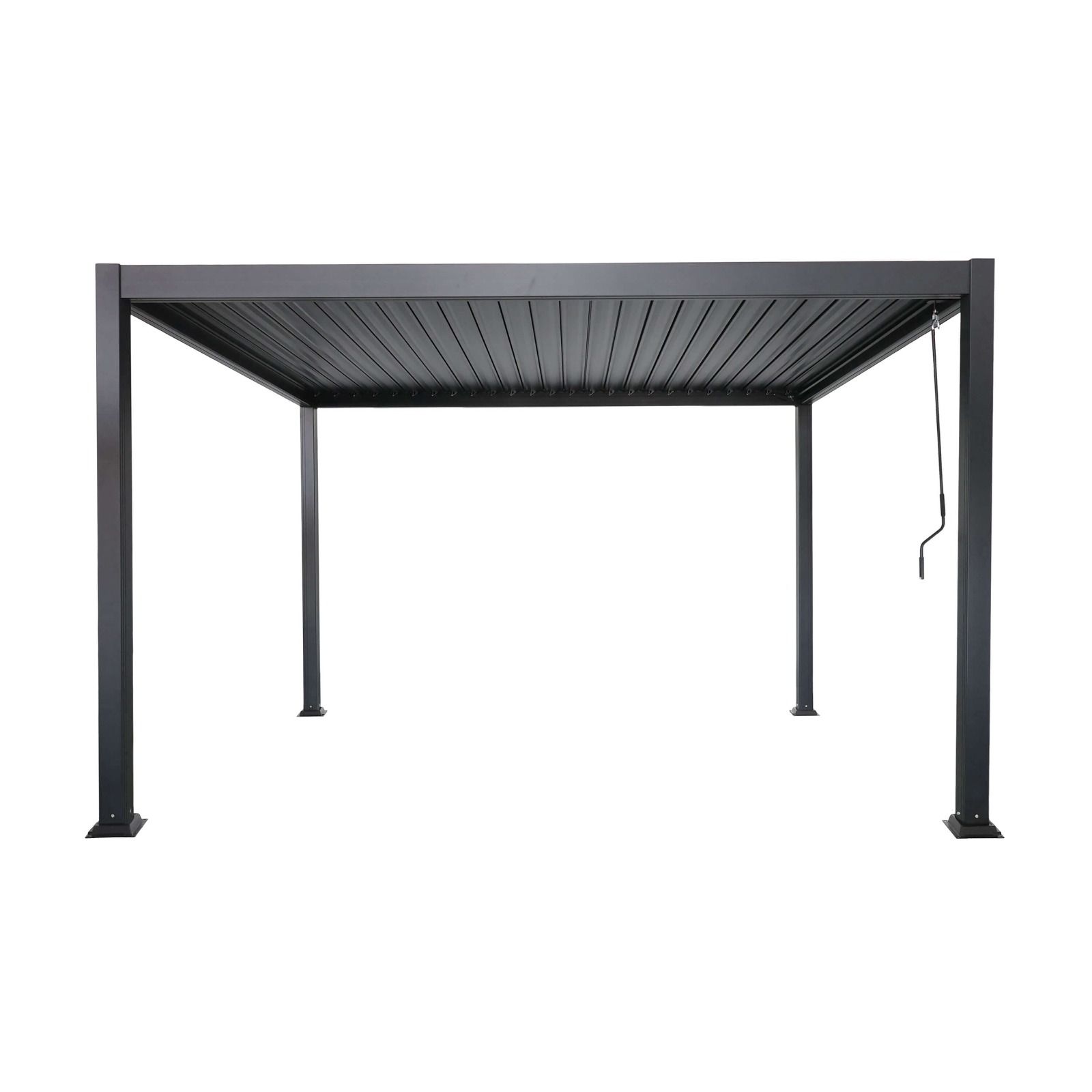 Hliníková zahradní pergola s nastavitelnou střechou Antracit 3 x 3 m