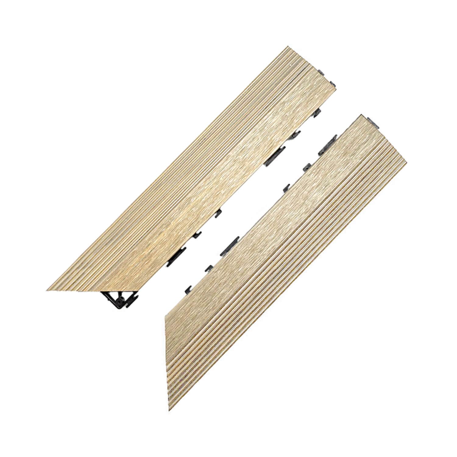 Terasová Dlažba WPC Rohový Levý Ecru