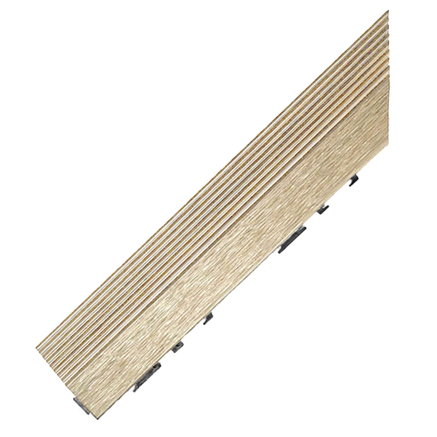 Terasová Dlažba WPC Rohový Levý Ecru