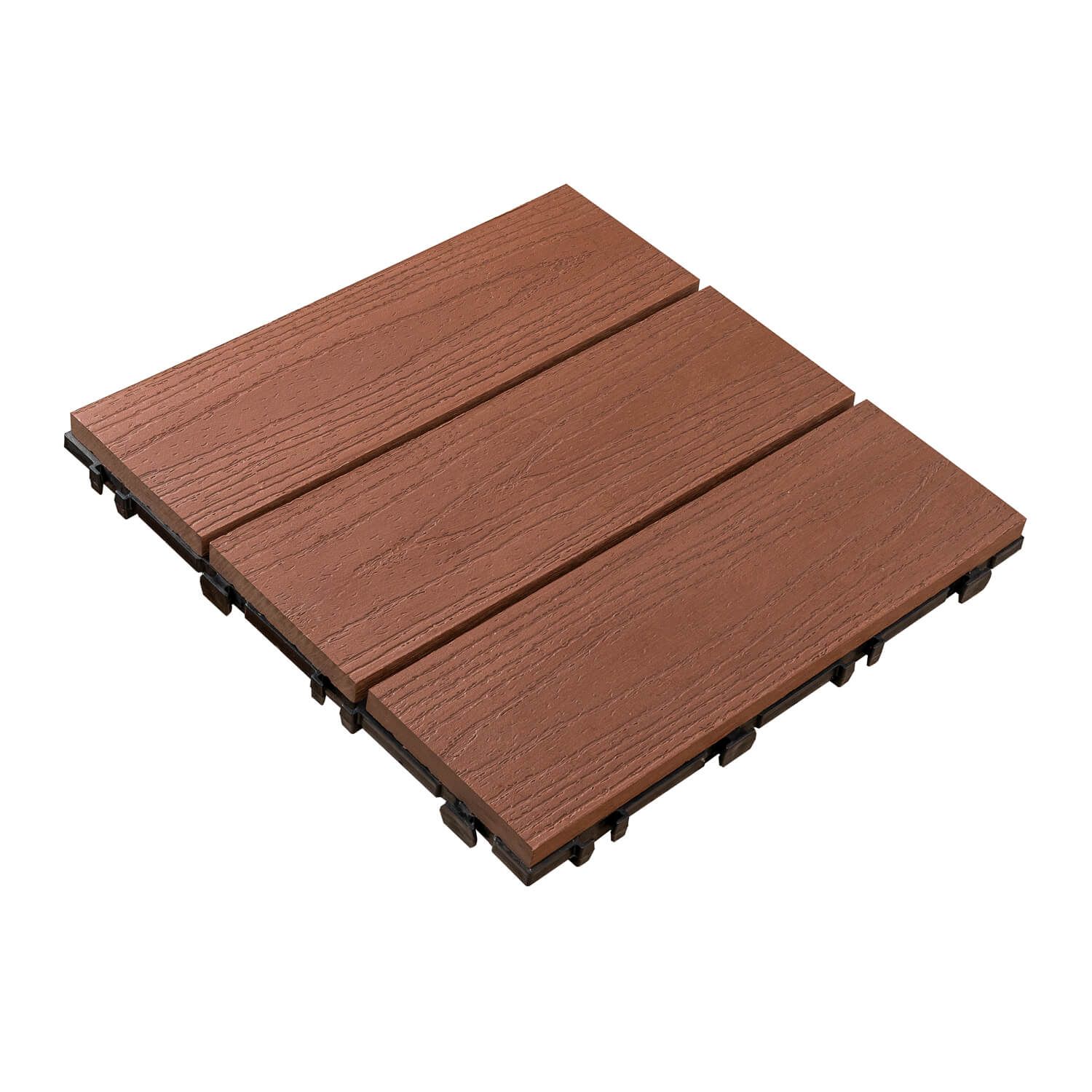 WPC Terasová Dlaždice 3D Solid Mahagon 30 x 30 x 2,5 cm