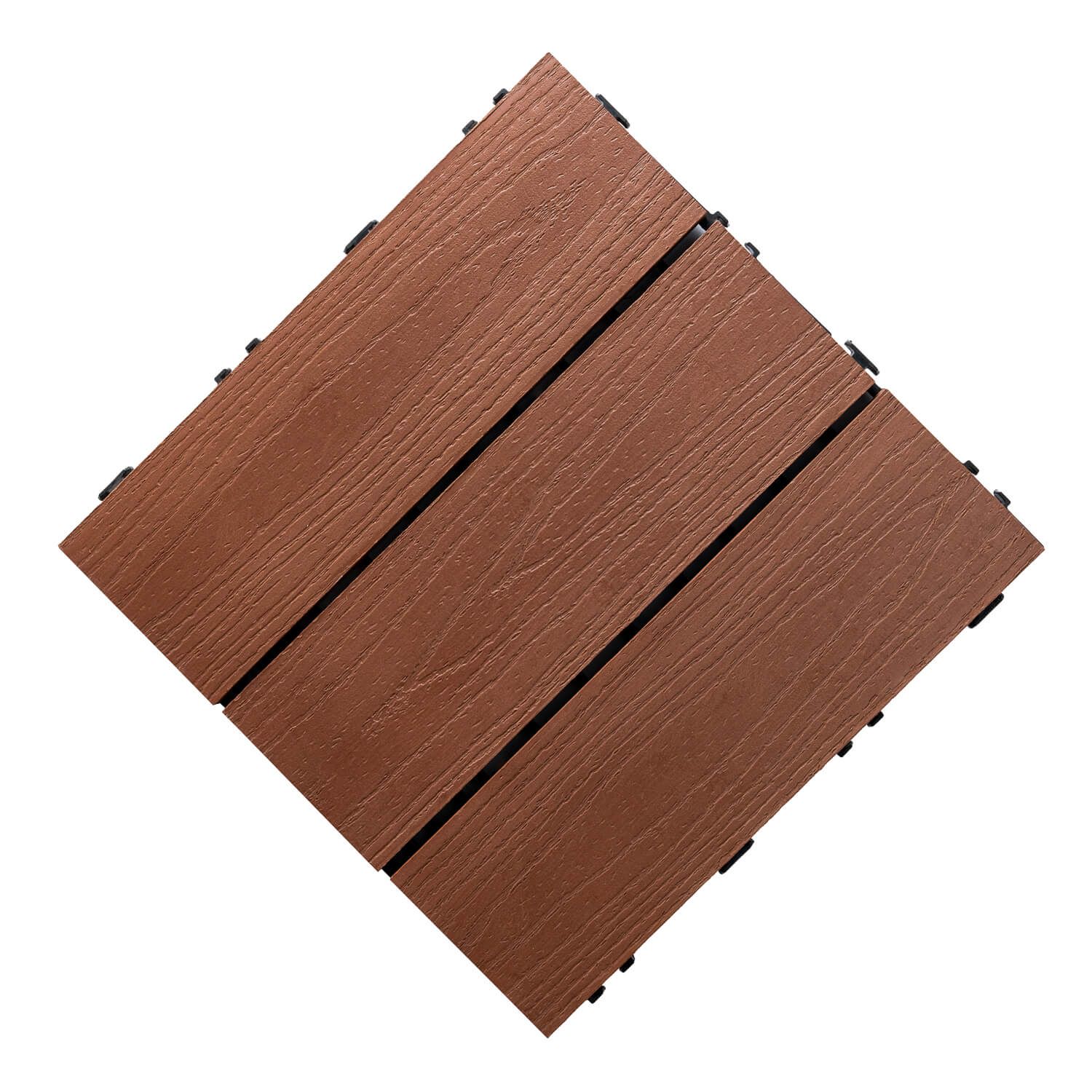 WPC Terasová Dlaždice 3D Solid Mahagon 30 x 30 x 2,5 cm