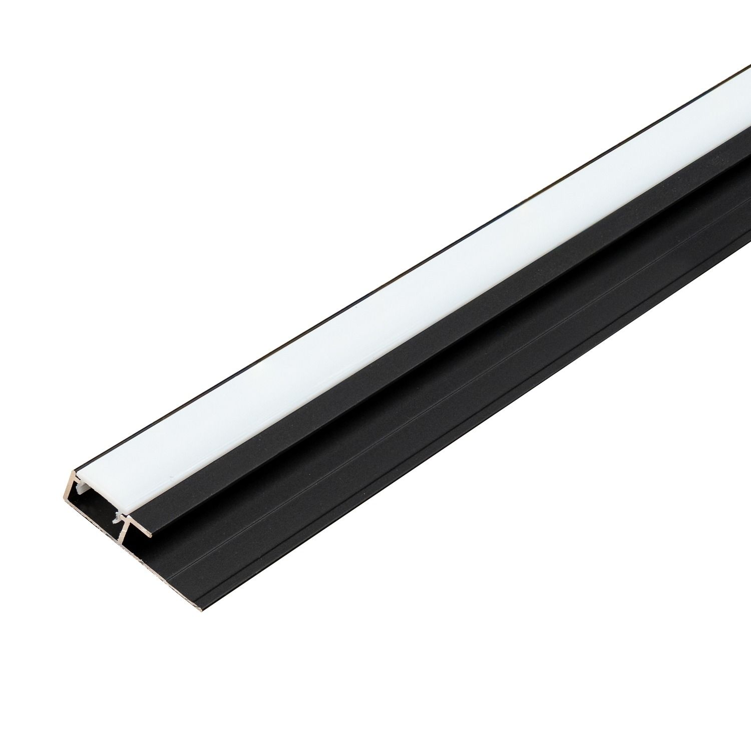 Hliníkový LED ukončovací profil 4,5 mm pro stěnové panely Černý Mat – 2,9 m
