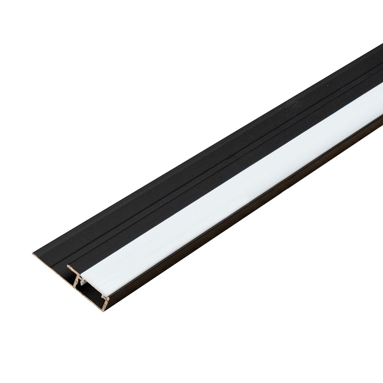 Hliníkový LED ukončovací profil 4,5 mm pro stěnové panely Černý Mat – 2,9 m