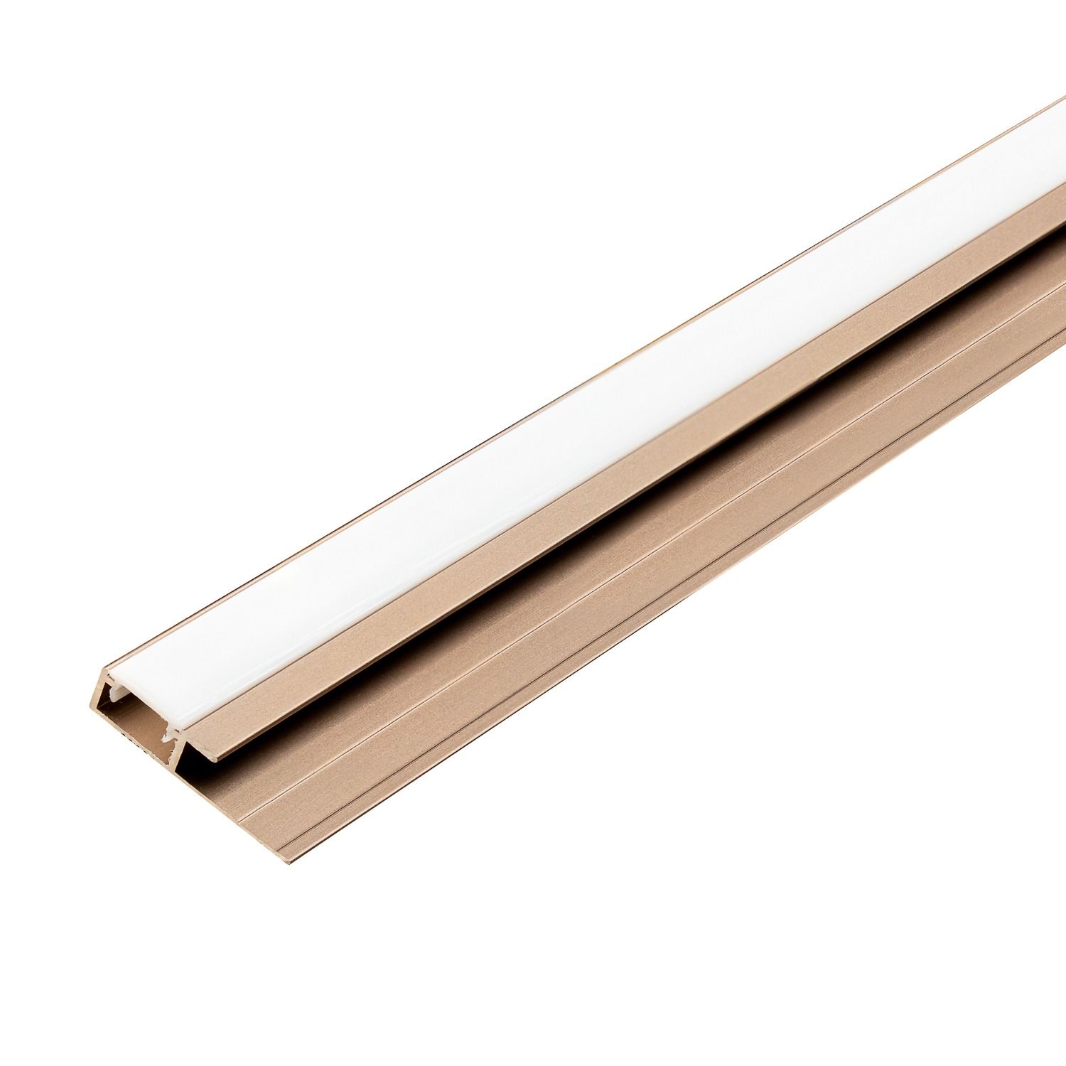 Hliníkový LED ukončovací profil 4,5 mm pro stěnové panely Měděný Mat – 2,9 m