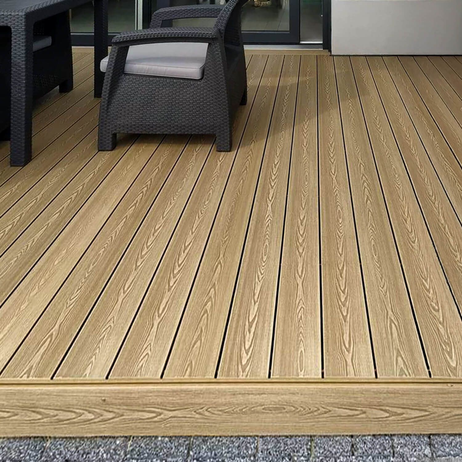 Deska Tarasowa Kompozytowa 3D Miodowy Teak - dł. 4 m