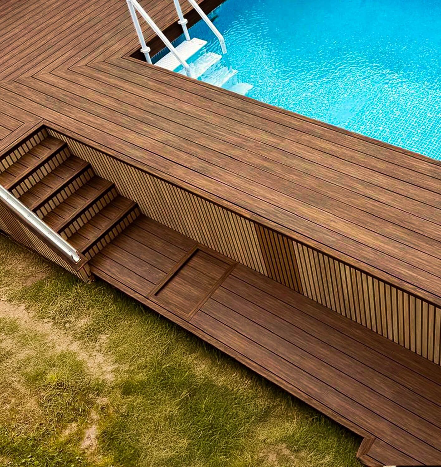 Deska Tarasowa Kompozytowa Premium Teak / Redwood – dł. 4 m