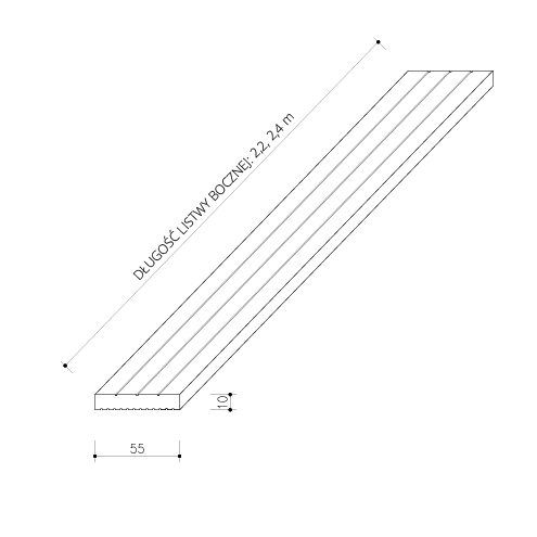 Listwa Kompozytowa Maskująca Standard/3D Brąz - dł. 2,4 m