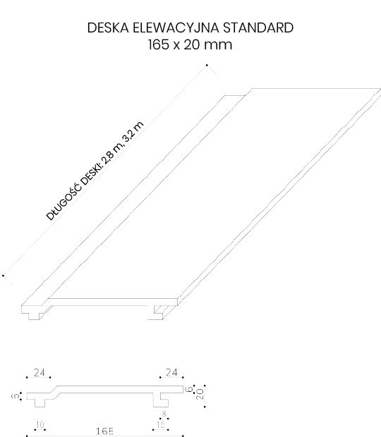 Deska Elewacyjna Kompozytowa Standard Jasny Szary – dł. 2,8 m