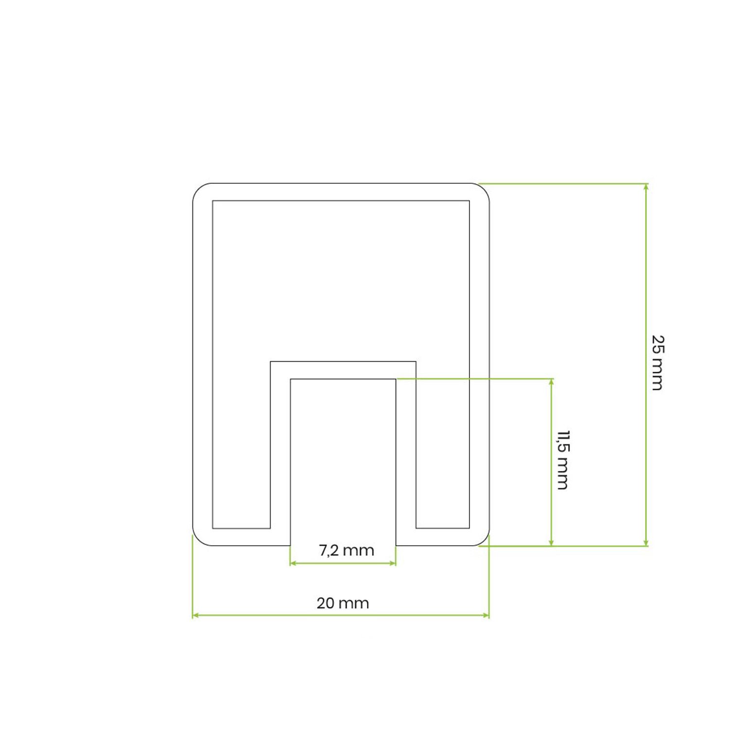 Listwa pozioma górna do ogrodzenia Antracyt – dł. 1,8 m