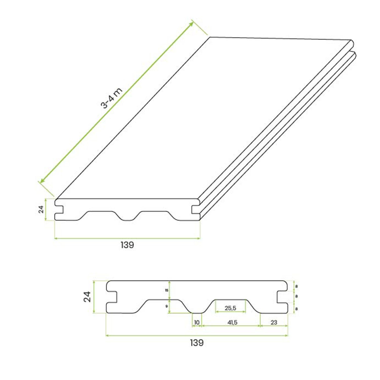 Deska Tarasowa Kompozytowa Solid Prestige Premium Dąb Winchester – dł. 50 cm (Próbnik)