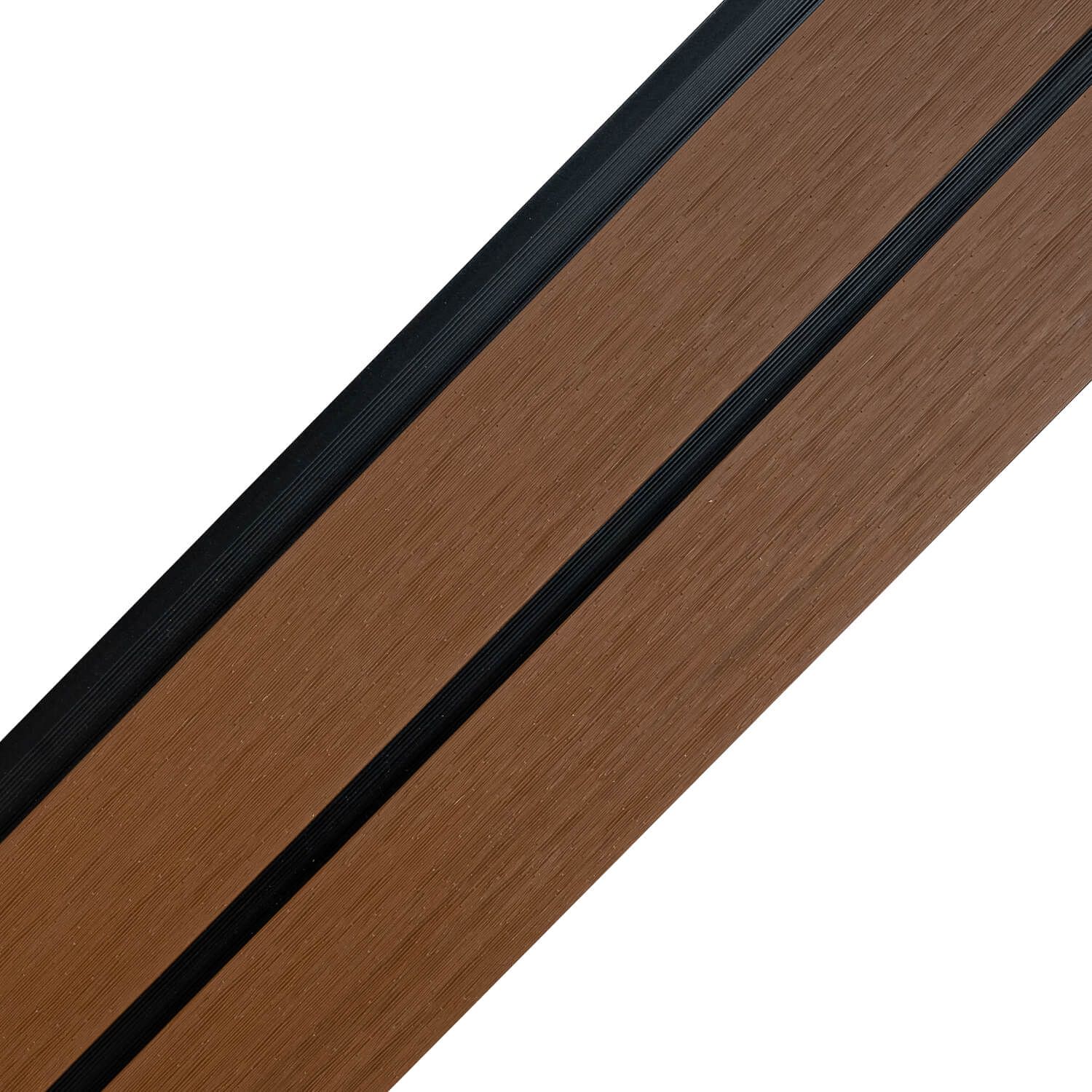 Lamelové plotové prkno DUO Premium Teak / Černý - 1,8 m