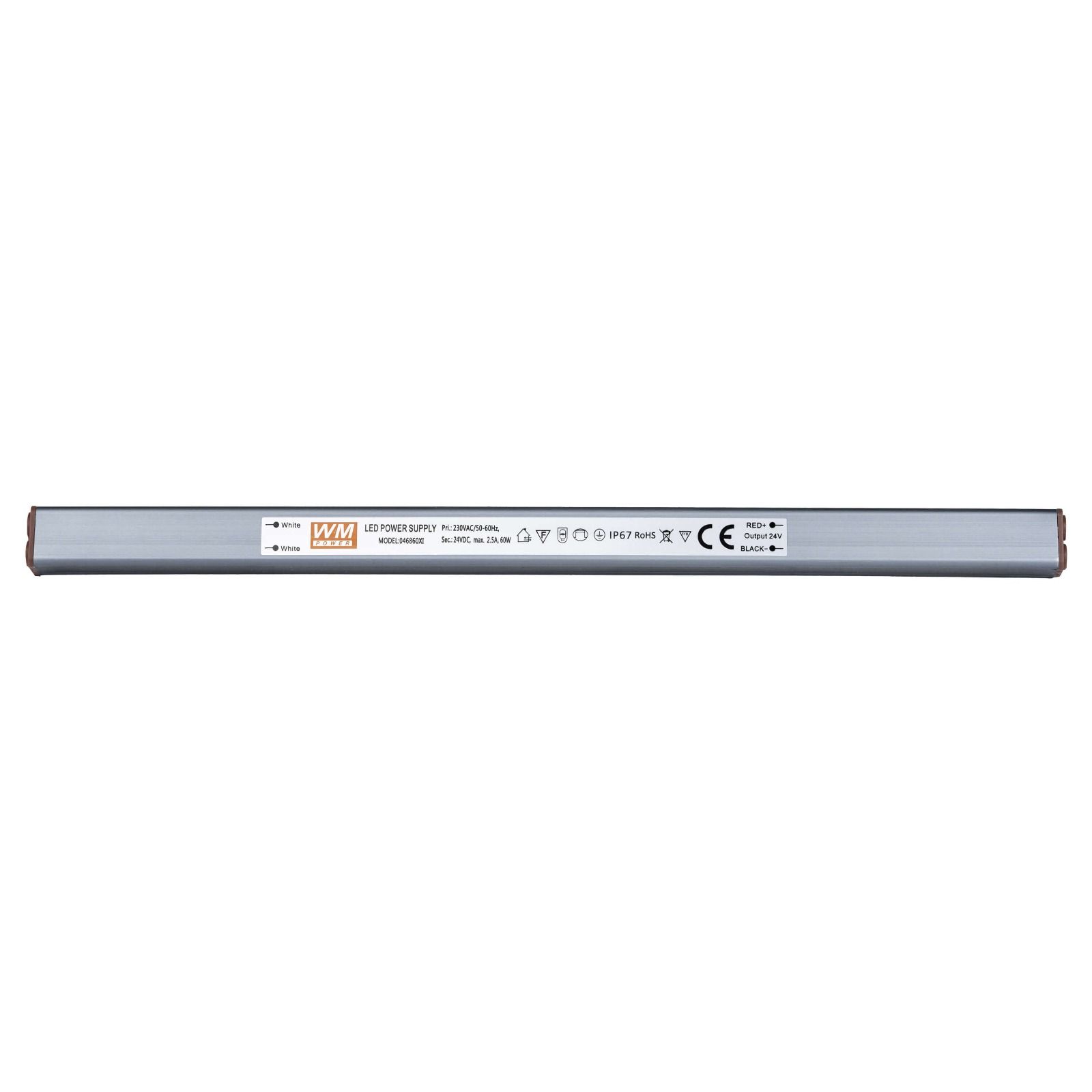 Zdroj pro LED lampy do plotového sloupku – Super Slim | 24V DC | 60W | IP67
