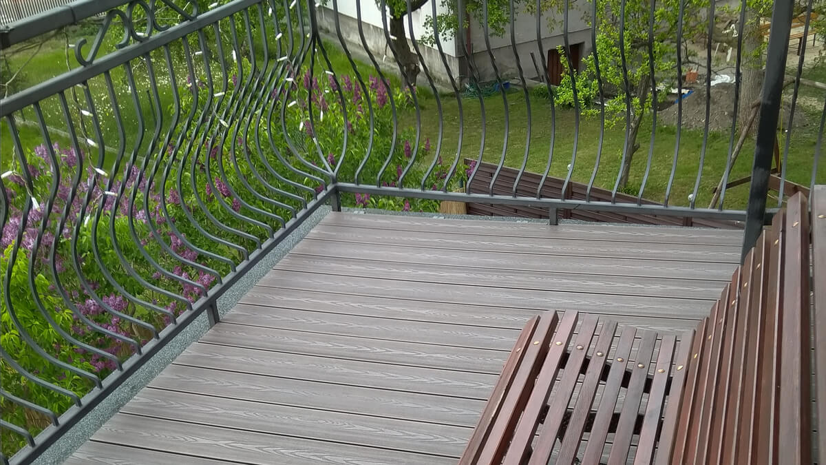 Balkón - Terasové prkno WPC 3D Hnědý