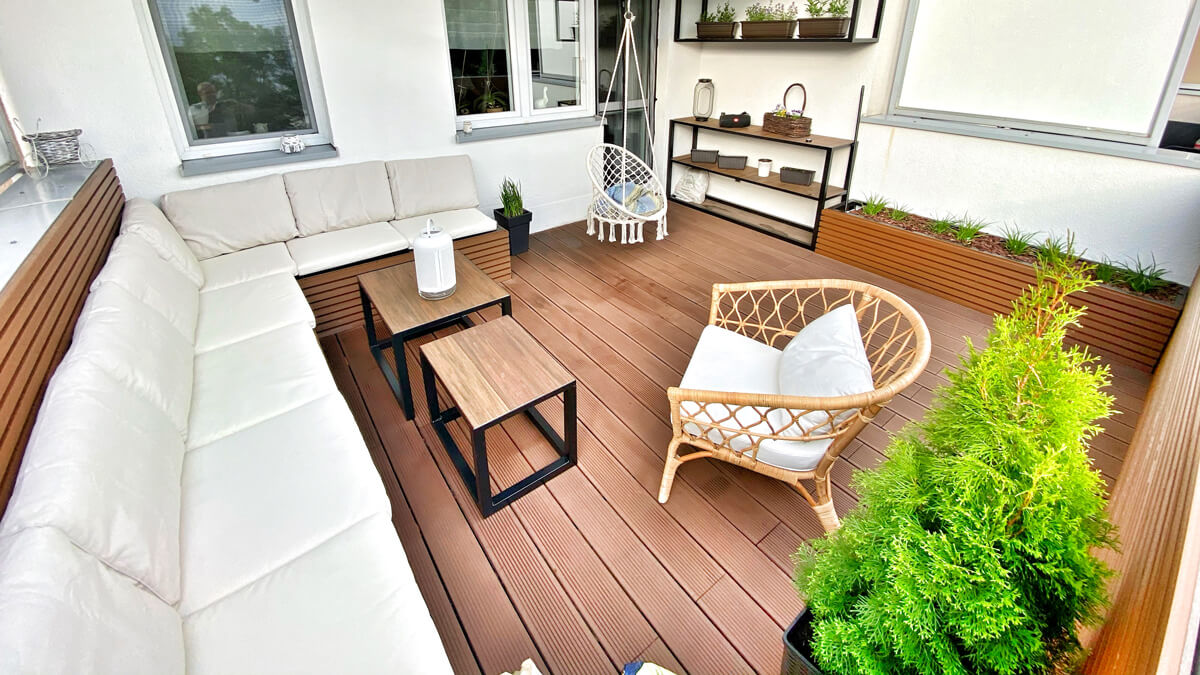 Dokončení terasy – venkovní lamelový obklad Premium Teak