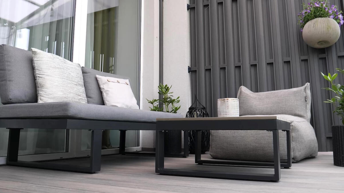 Nízká terasa - Terasové prkno WPC Premium Antique