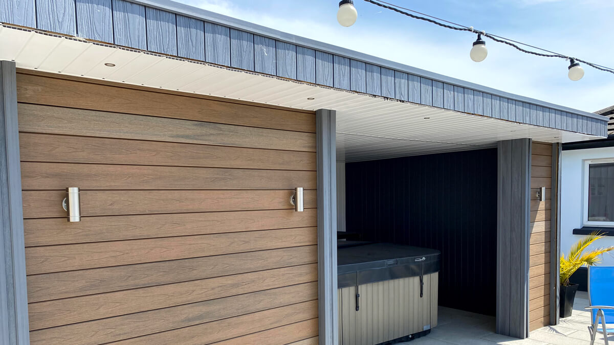 Obložení sauny - Fasádní desky Premium Teak