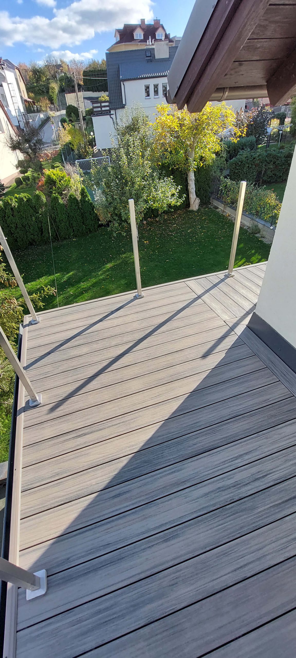 Rohový balkon - Terasové prkno WPC Premium Antique