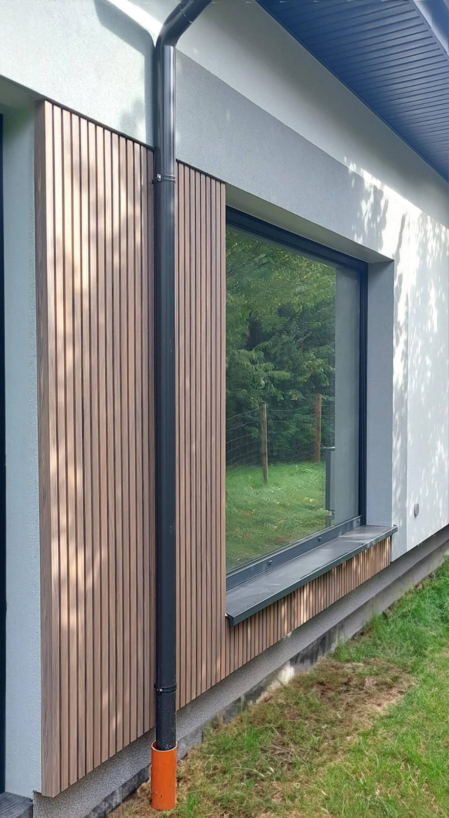 Lamelaová fasáda – kompozitní lamely, Antique