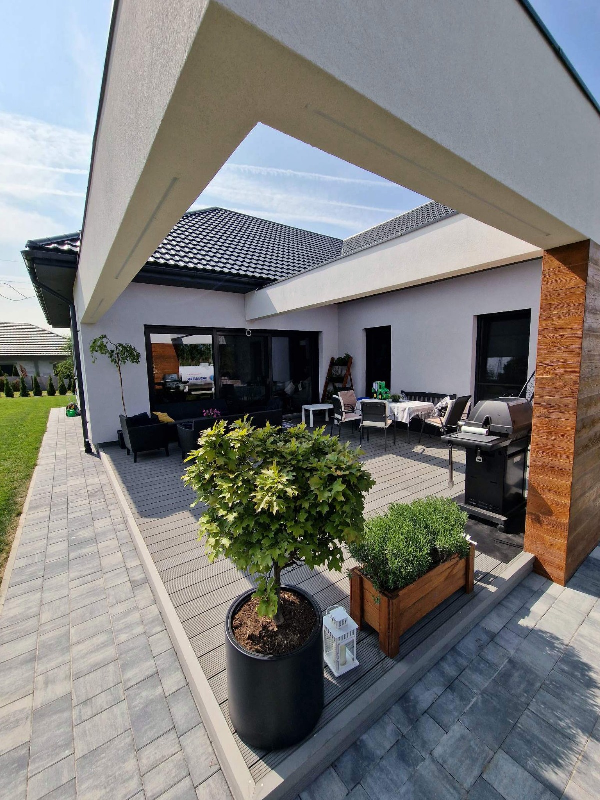 Terasa z kompozitní desky Standard Světle Šedá
