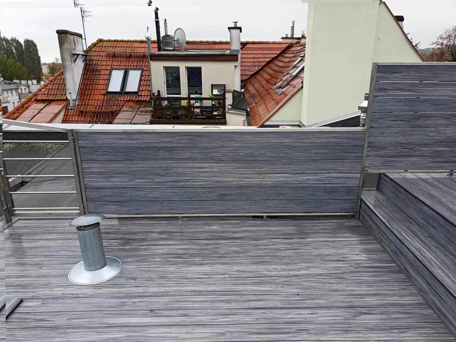 Střešní terasa Terasové prkno WPC Premium Gray