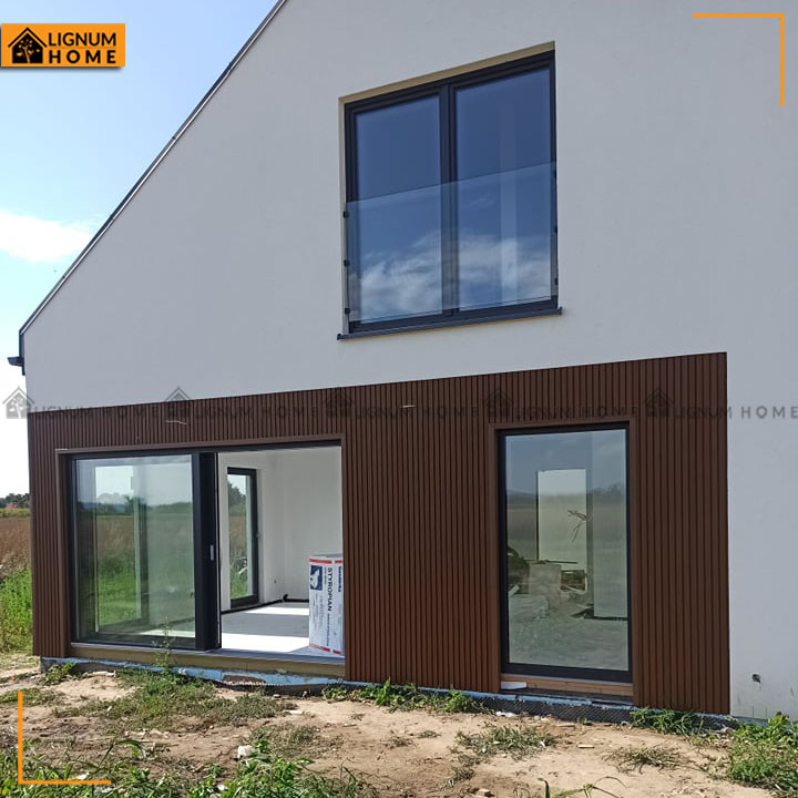 Obklad z lamelových fasádních prken Premium Teak