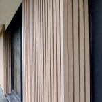 realizacja elewacji z lameli kompozytowych ecru premium