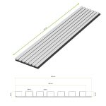 Akustický Panel Lamelový na Plsti Zlatý Dub 2,1 x 30,5 cm – 2,7 m - Image 5